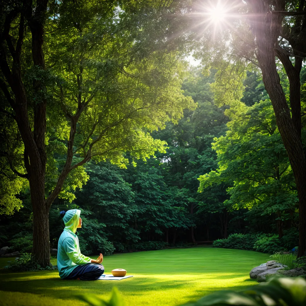 meditacao jardim verde serenidade