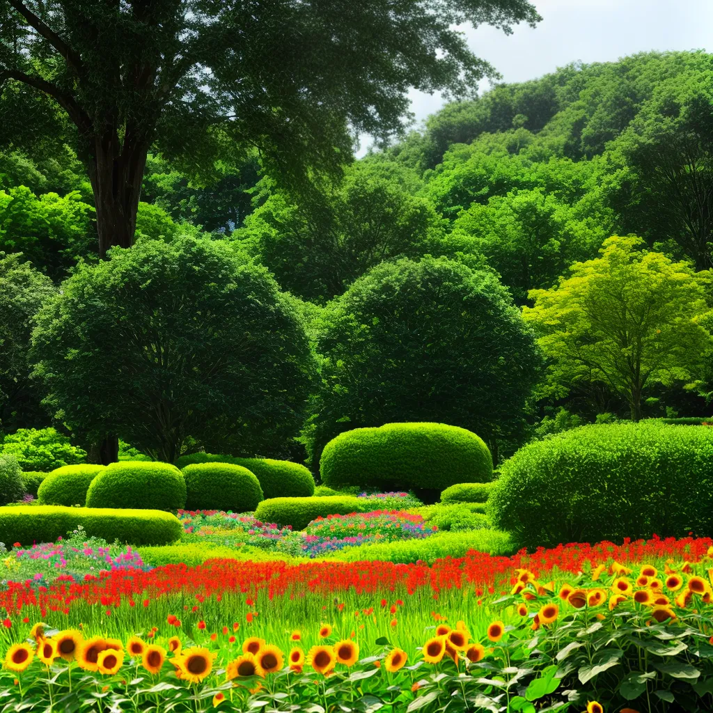 jardim colorido sol planta diversidade
