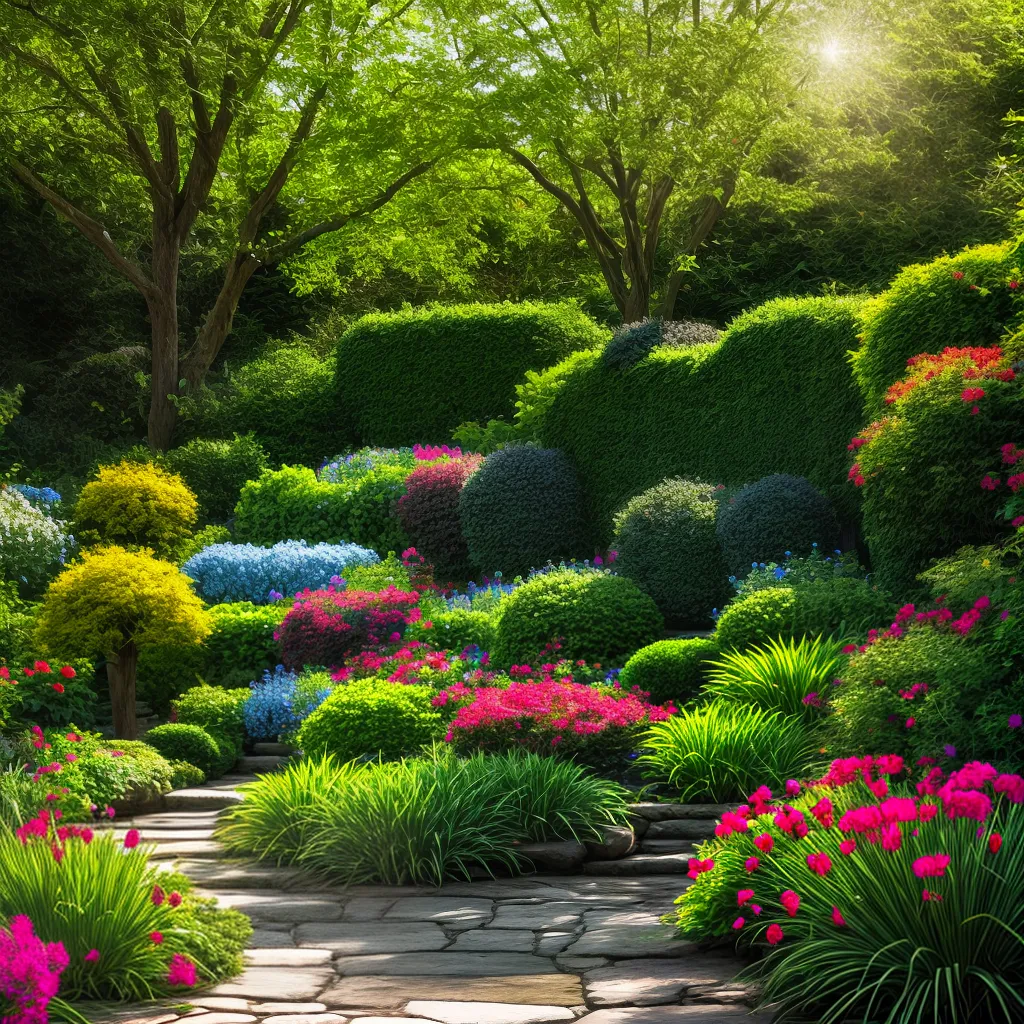 jardim diversidade sol plantas