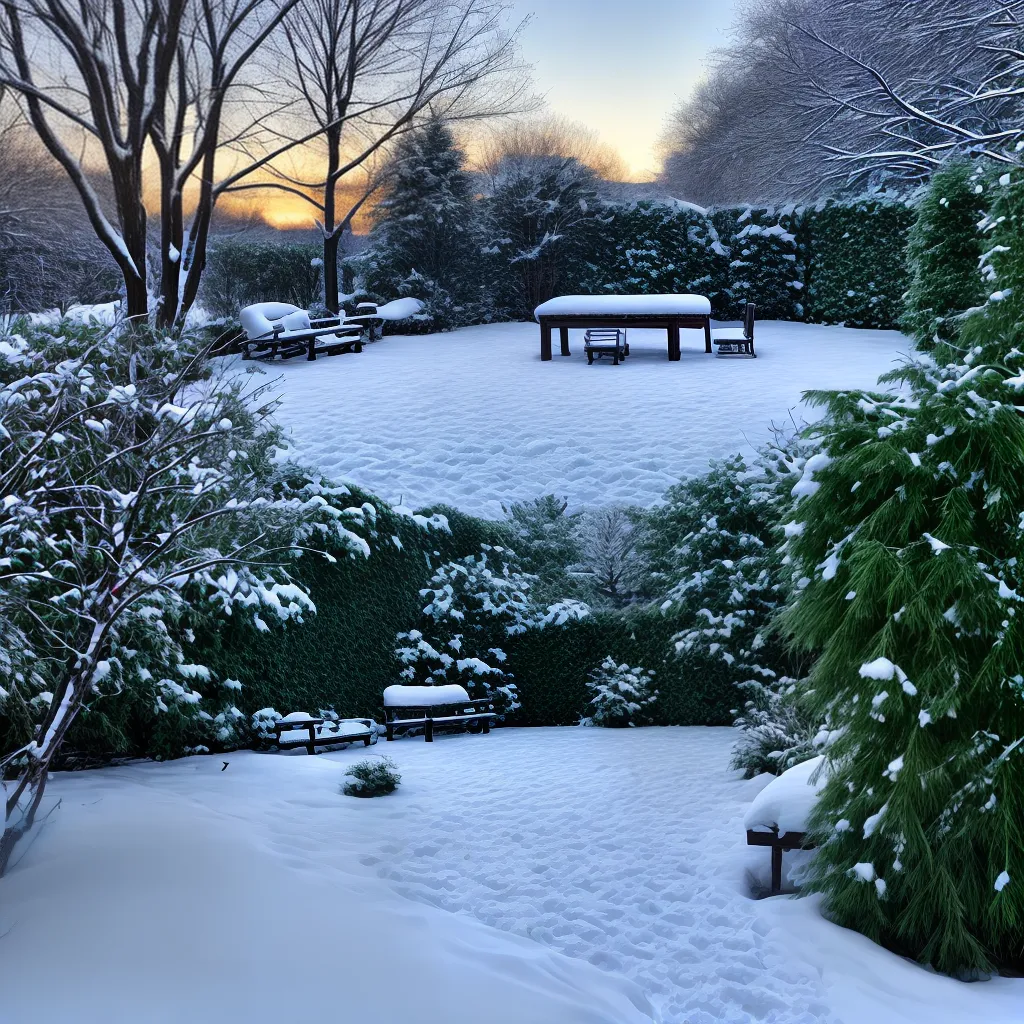 jardim inverno neve pessoa flor