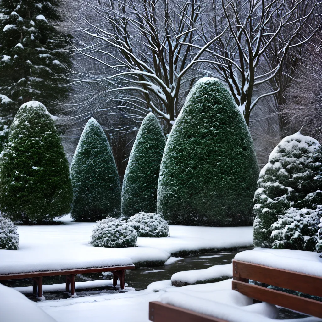jardim inverno neve banco poda