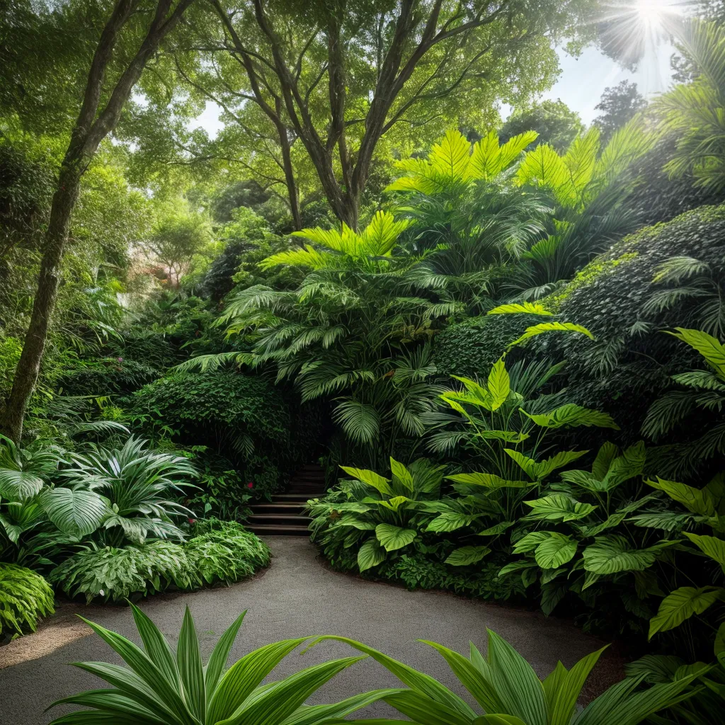 jardim verde folhagem sombra jardim verde folhagem sombra