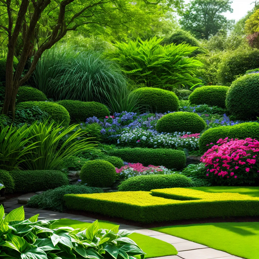 jardim verde sombra plantas encantador