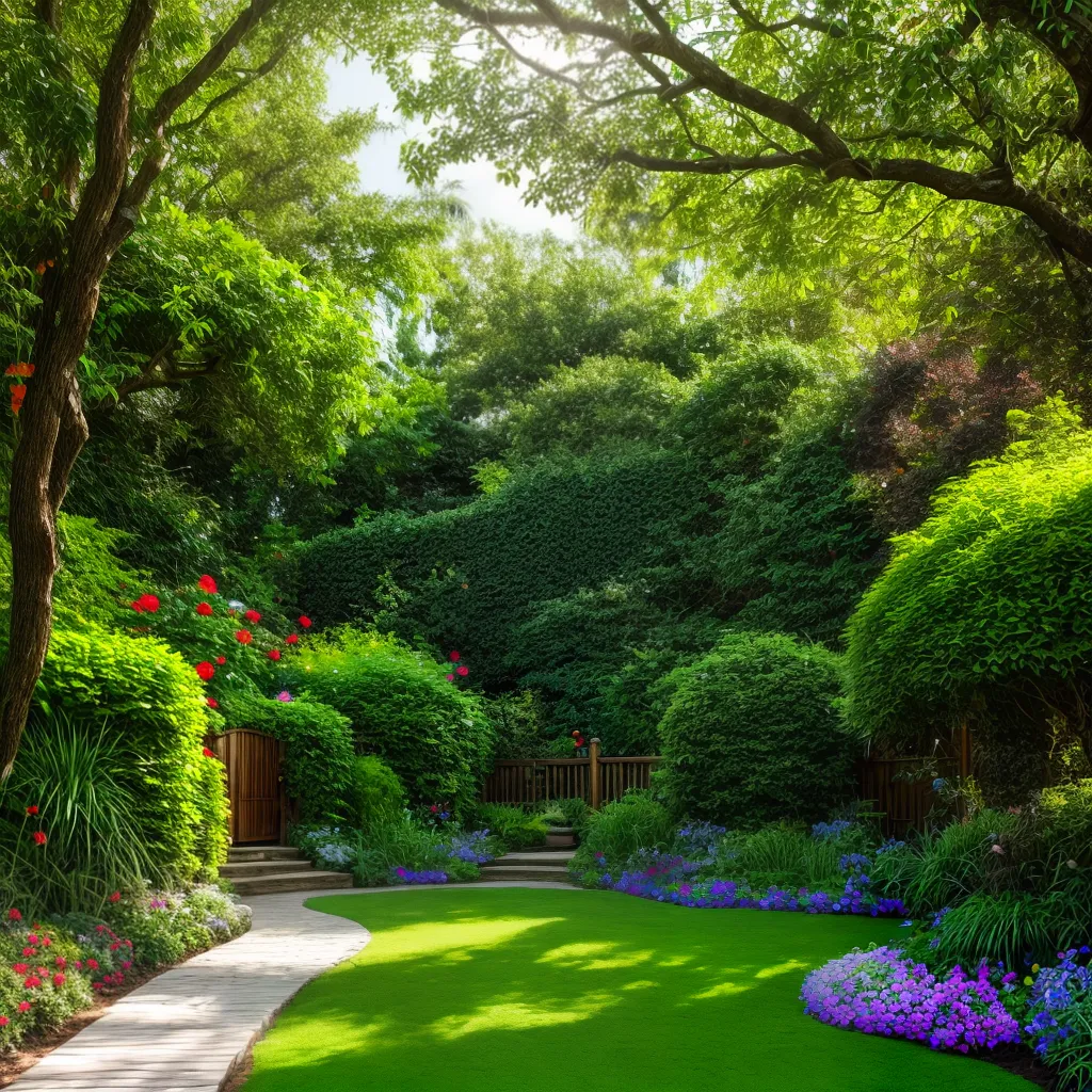 jardim flores verde pergola encantador