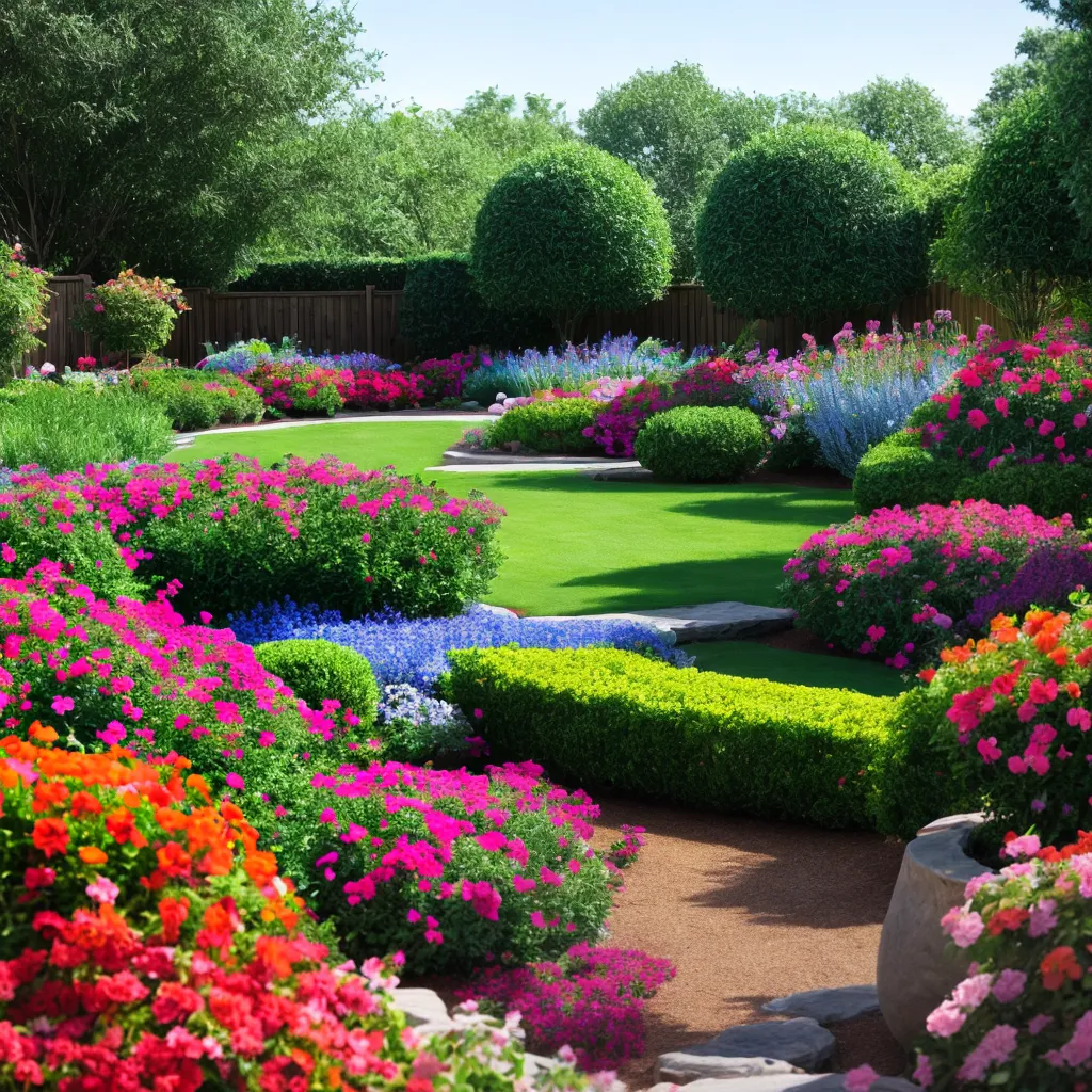jardim flores coloridas paisagismo