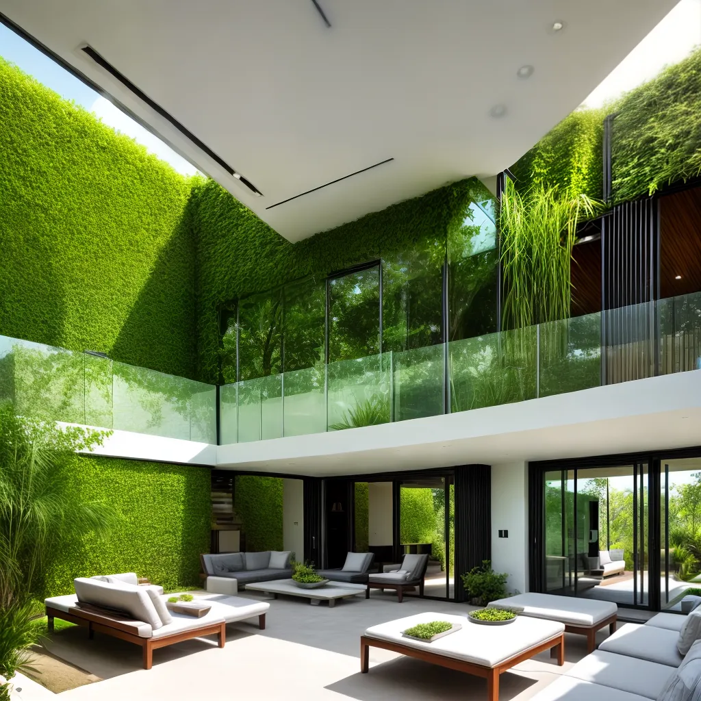 sala verde interior paisagismo