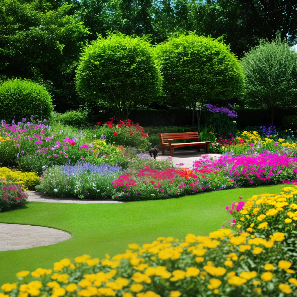 jardim flores cachorro dono banco