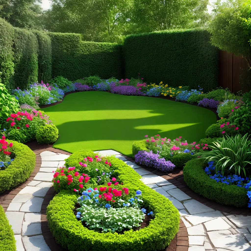 jardim verde colorido planejamento sustentavel