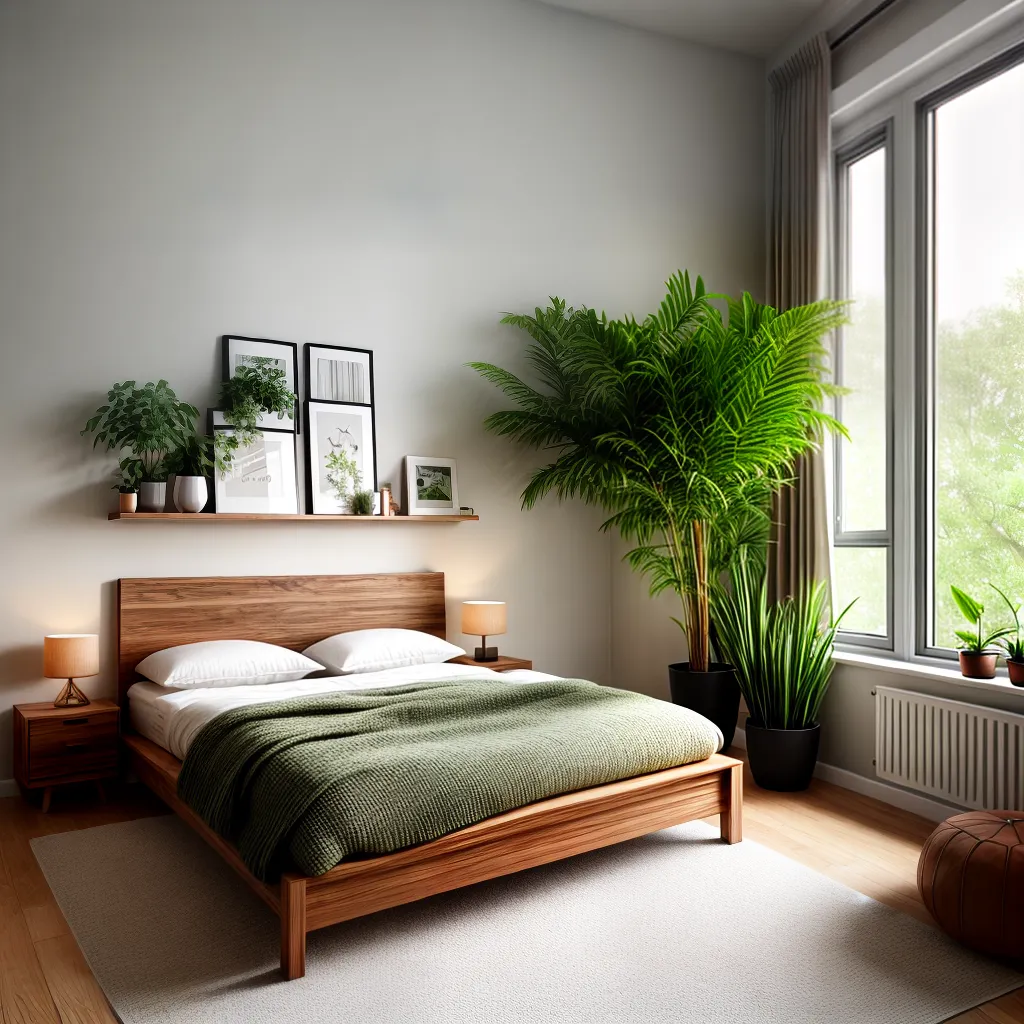 quarto aconchegante planta madeira