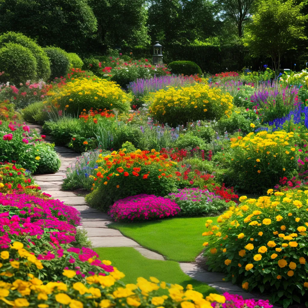 jardim colorido plantas vibrantes 1