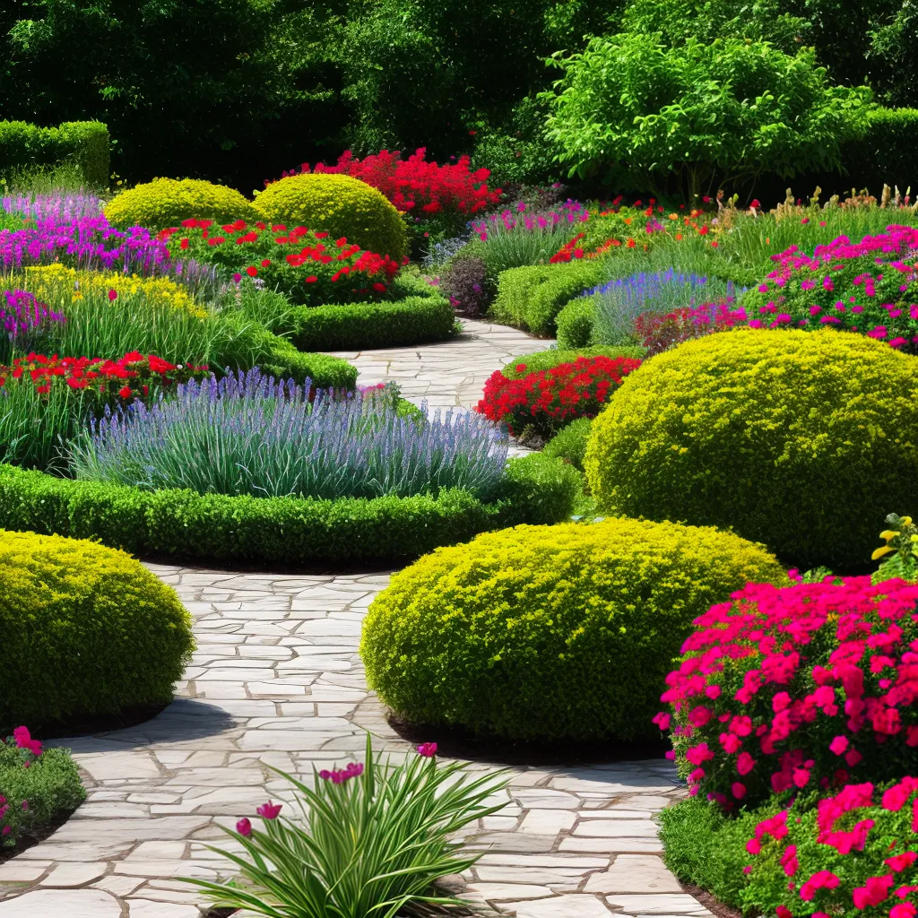 jardim colorido plantas vibrantes 2
