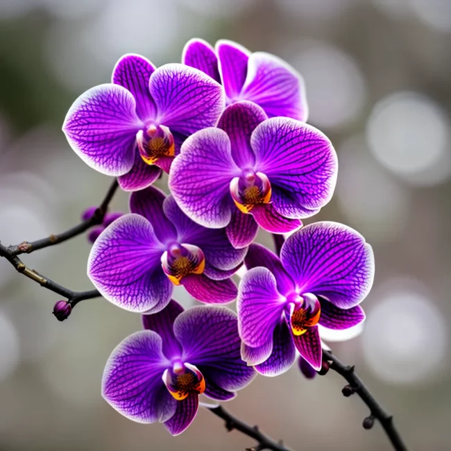orquidea roxa neve resiliencia