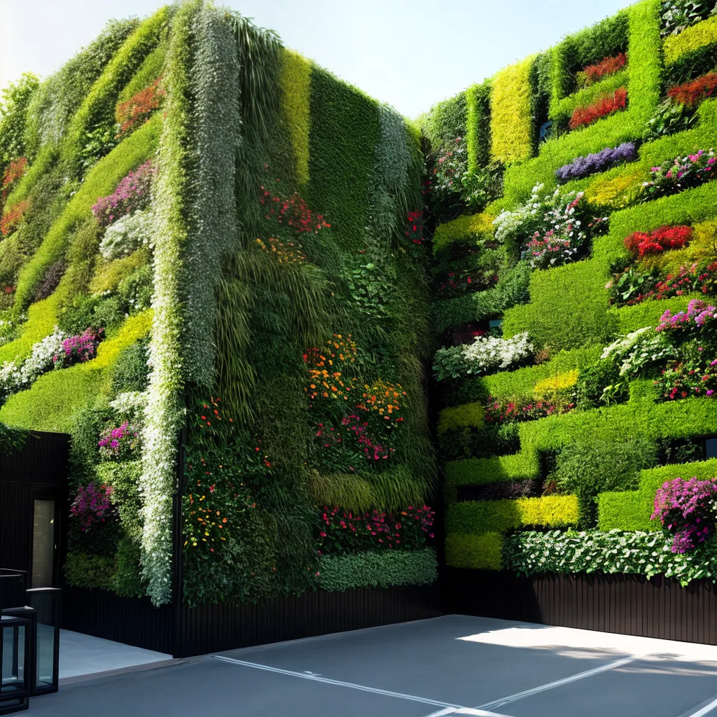 jardim vertical vibrante edificio