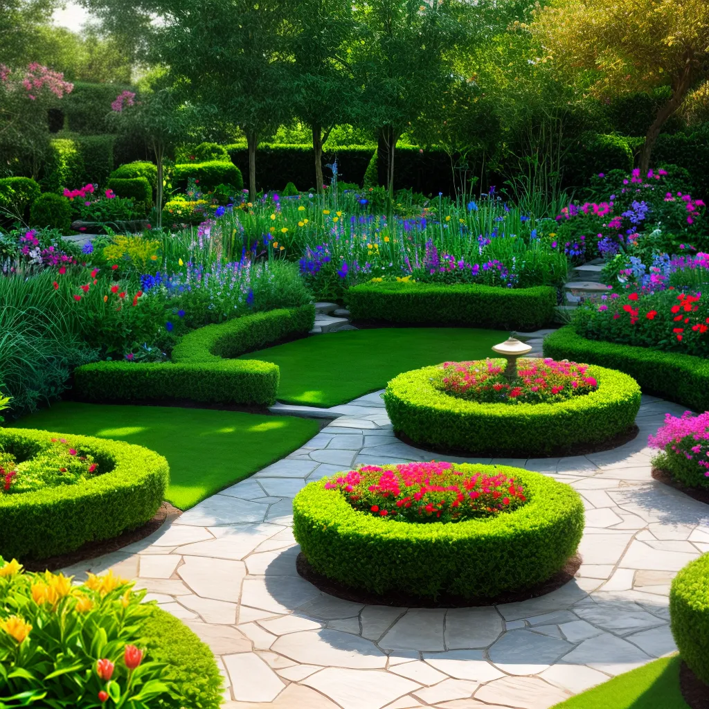 jardim colorido caminhos plantas estanque jardim colorido caminhos plantas estanque