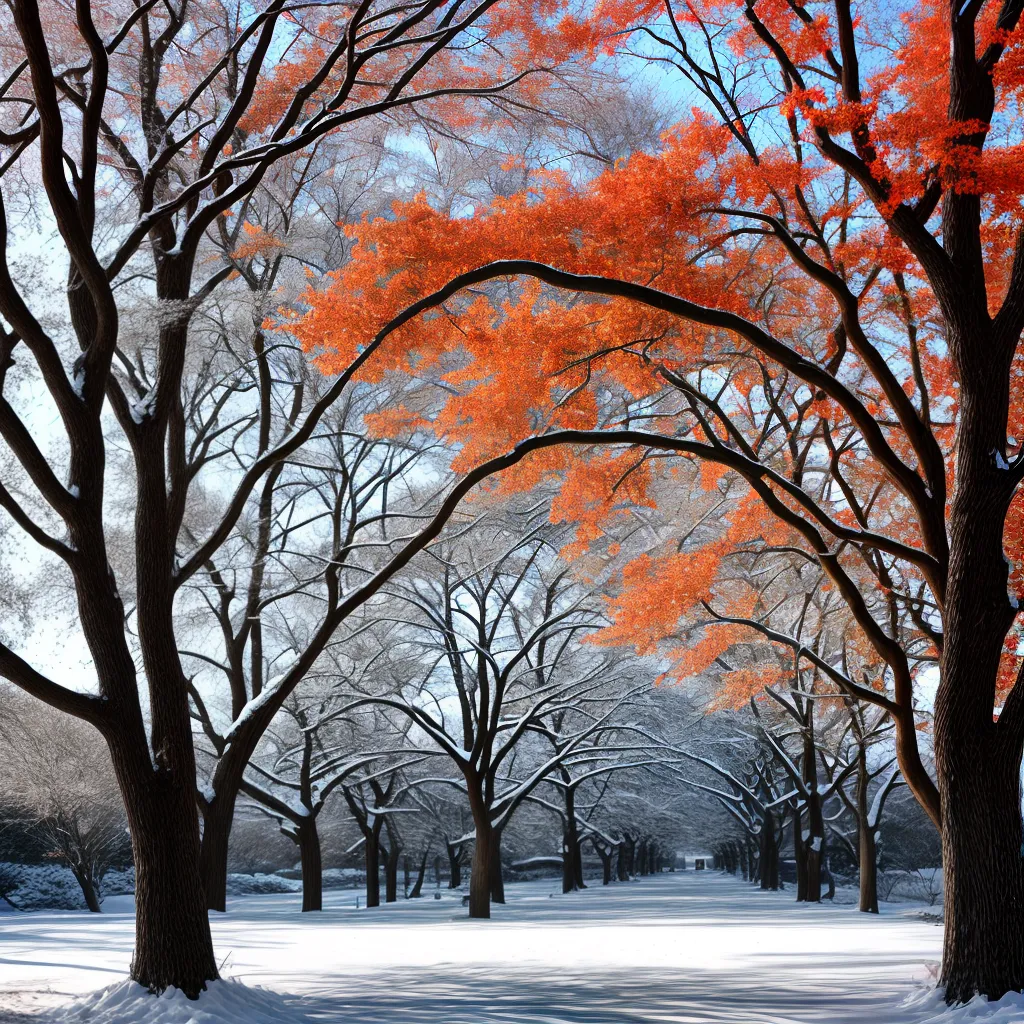 estacoes magicas flores folhas neve