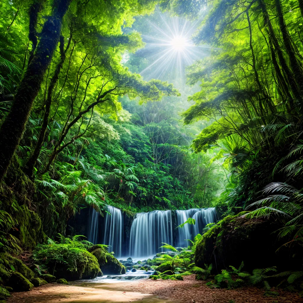 floresta vibrante luz natureza renovacao