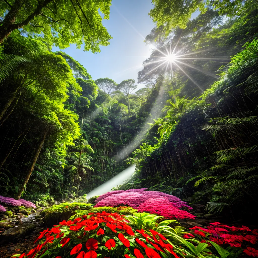floresta tropical biodiversidade luz sol