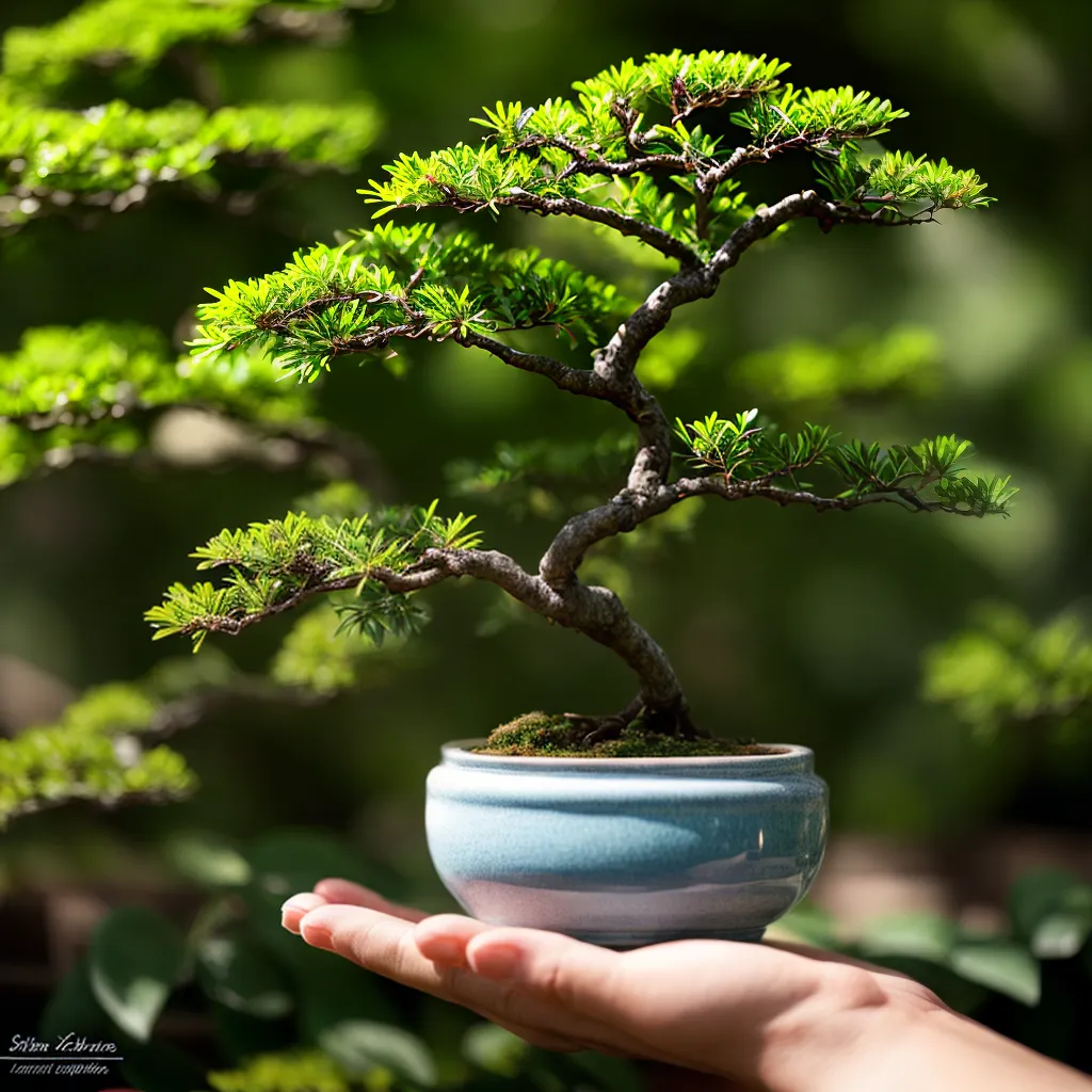 bonsai maos luz detalhes artesania bonsai maos luz detalhes artesania