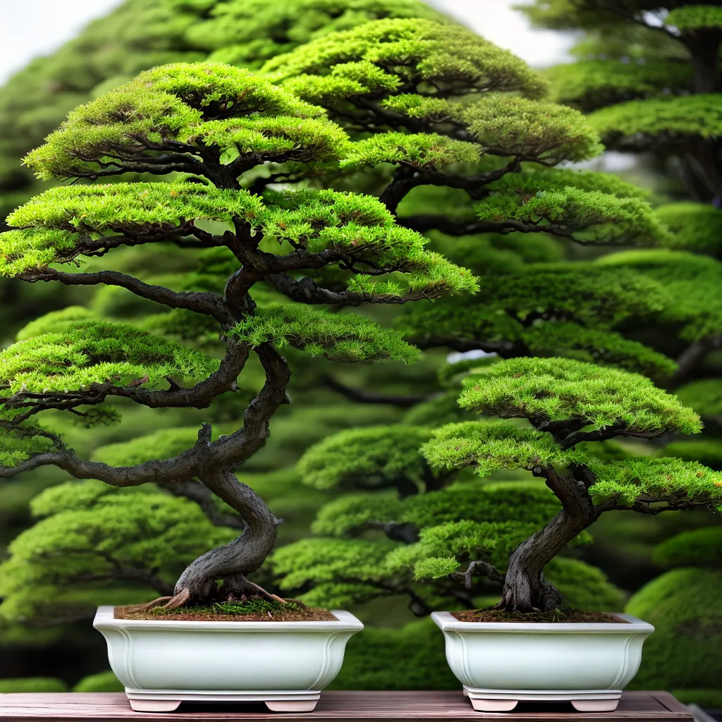 bonsai arvore ramos folhas artesanato