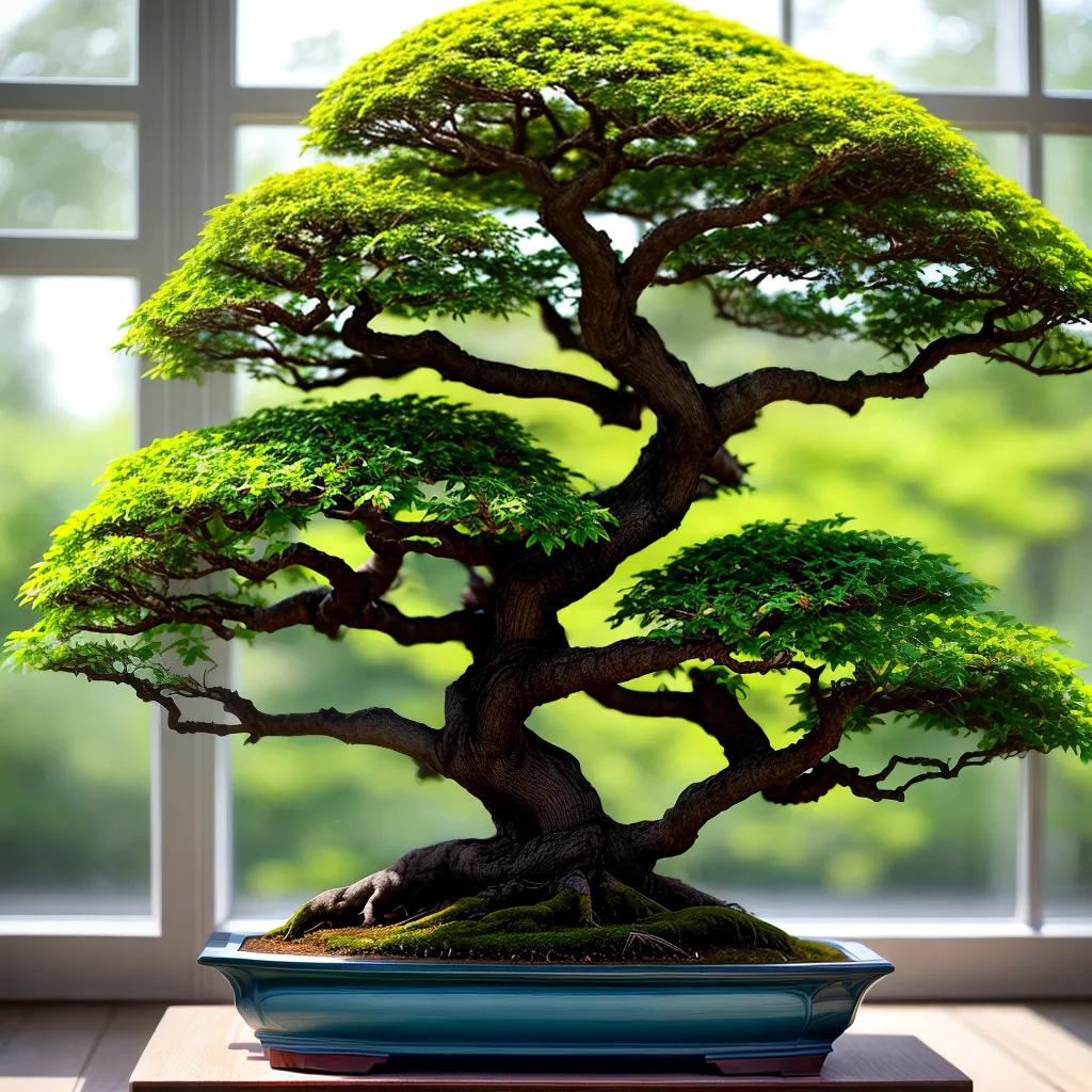 bonsai vibrante sol artistico