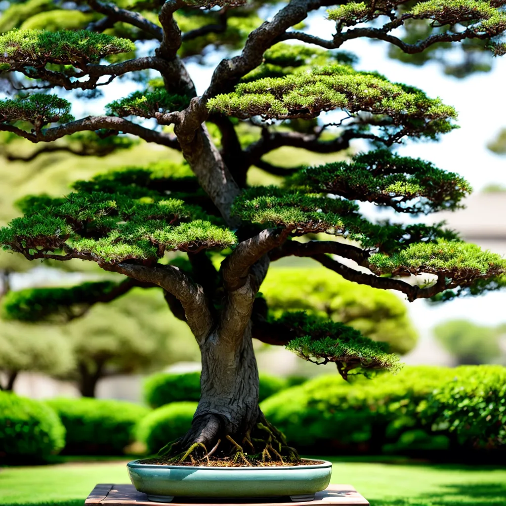 bonsai verde vibrante cuidado