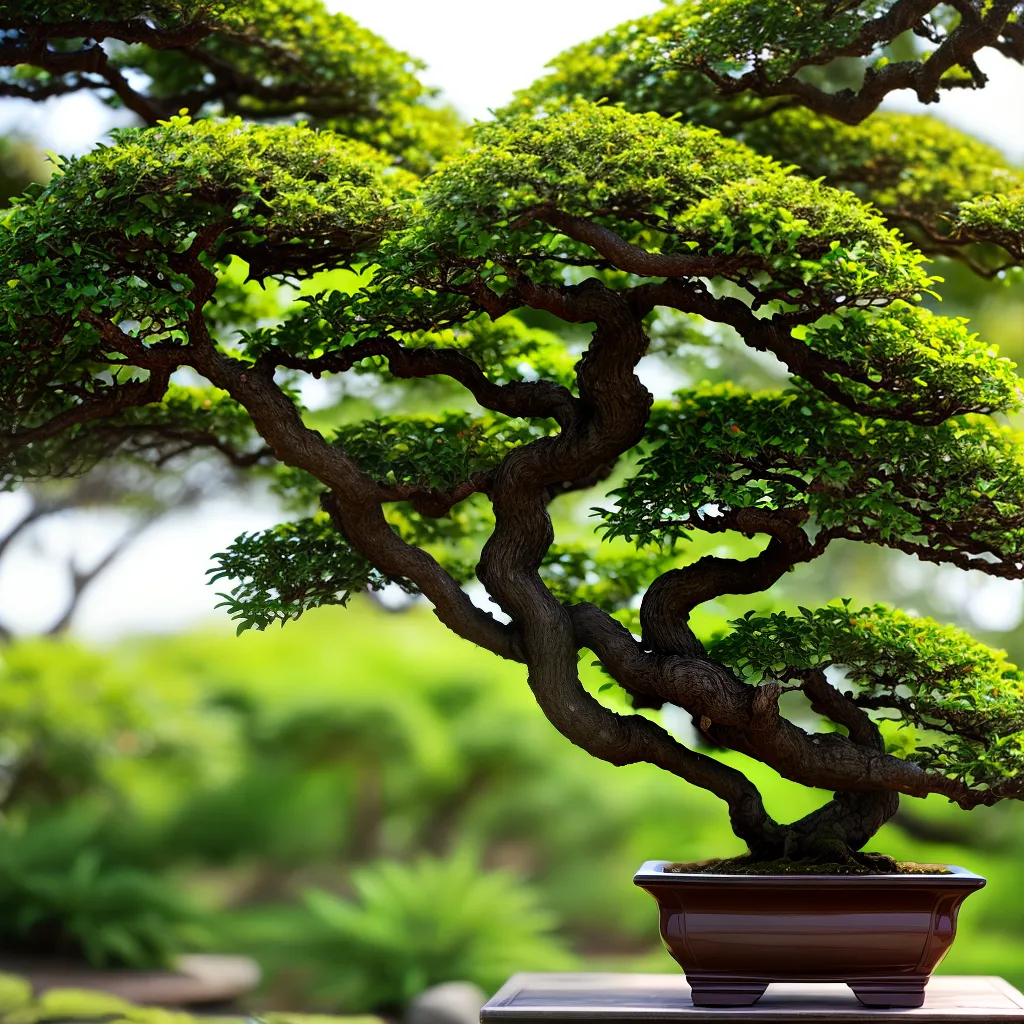 bonsai saudavel ramos poda folhagem
