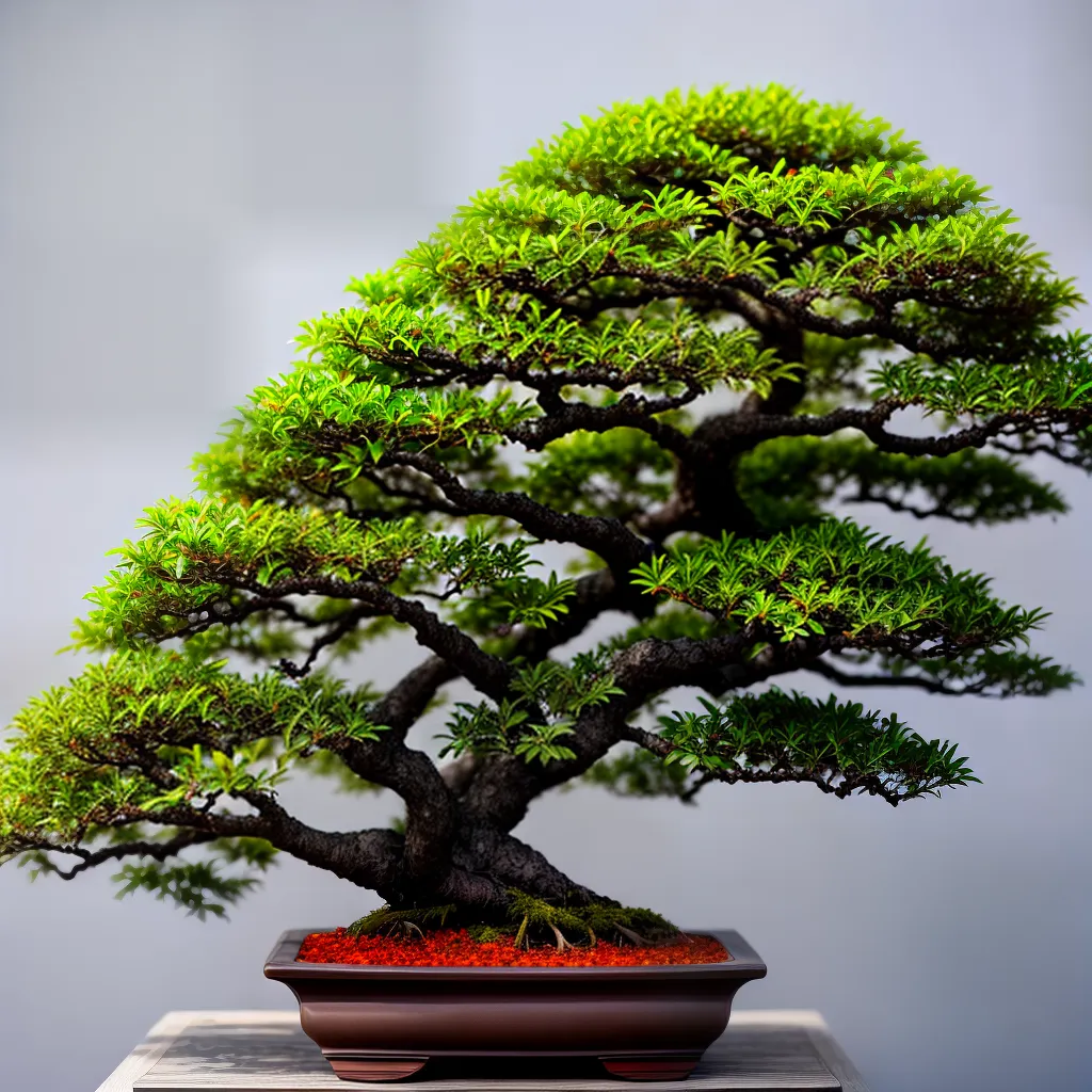 bonsai frutas verdes miniatura