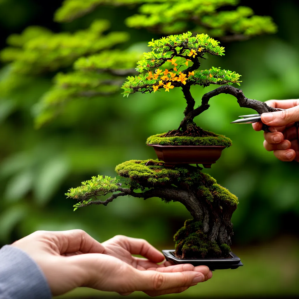 bonsai poda maos verde sustentavel
