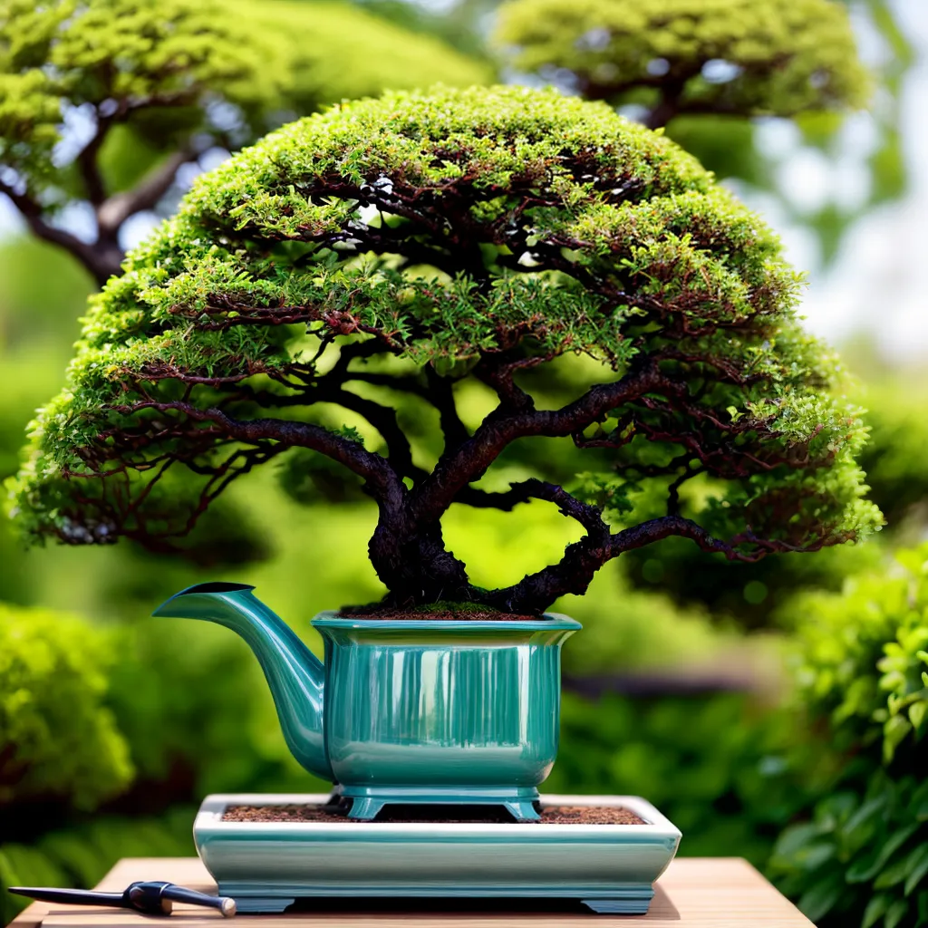 bonsai folhas verdes cuidados ferramentas
