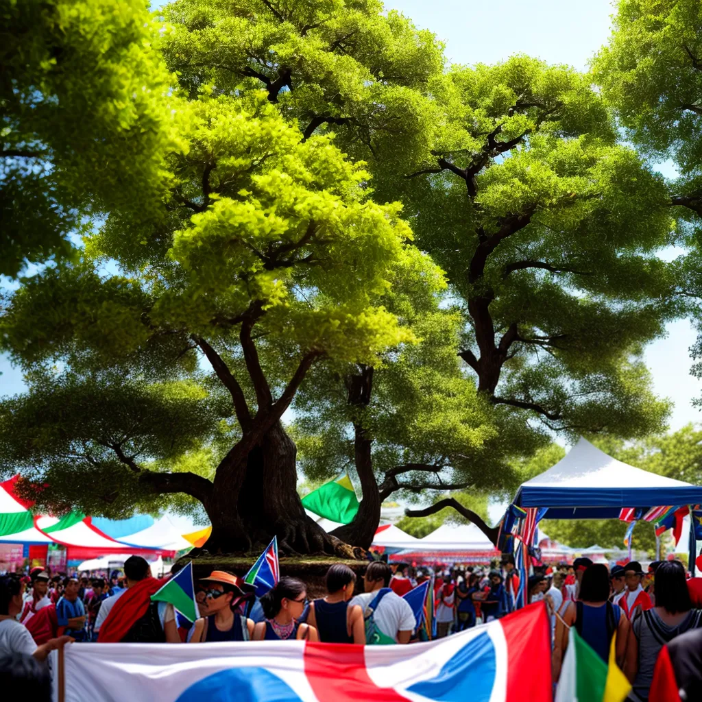 bonsai festival bandeiras multicultural