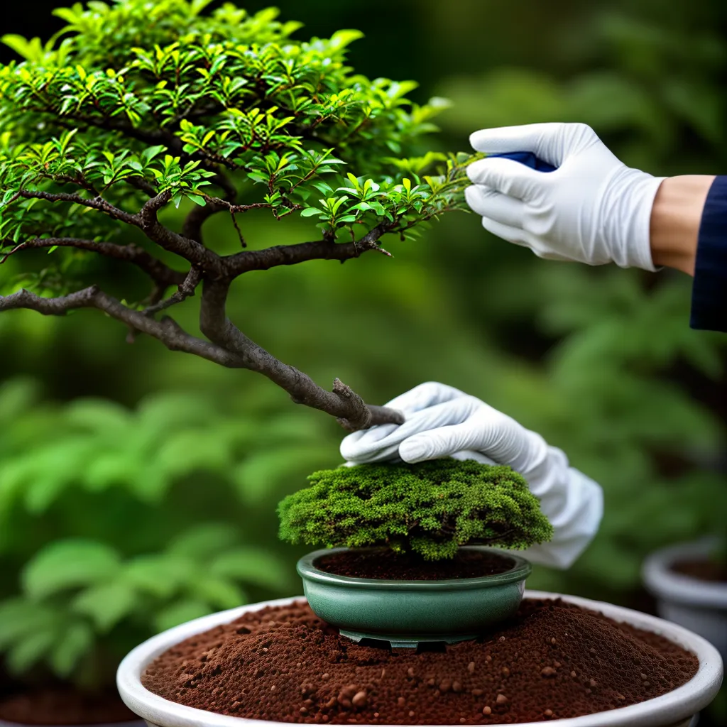 maos plantando bonsai nutricao maos plantando bonsai nutricao
