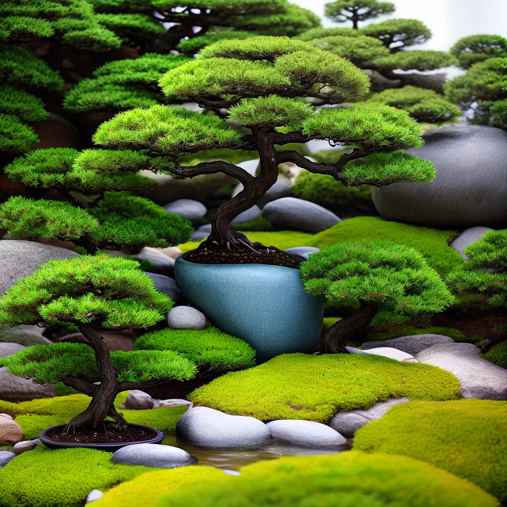 bonsai artesanal paisagem miniatura