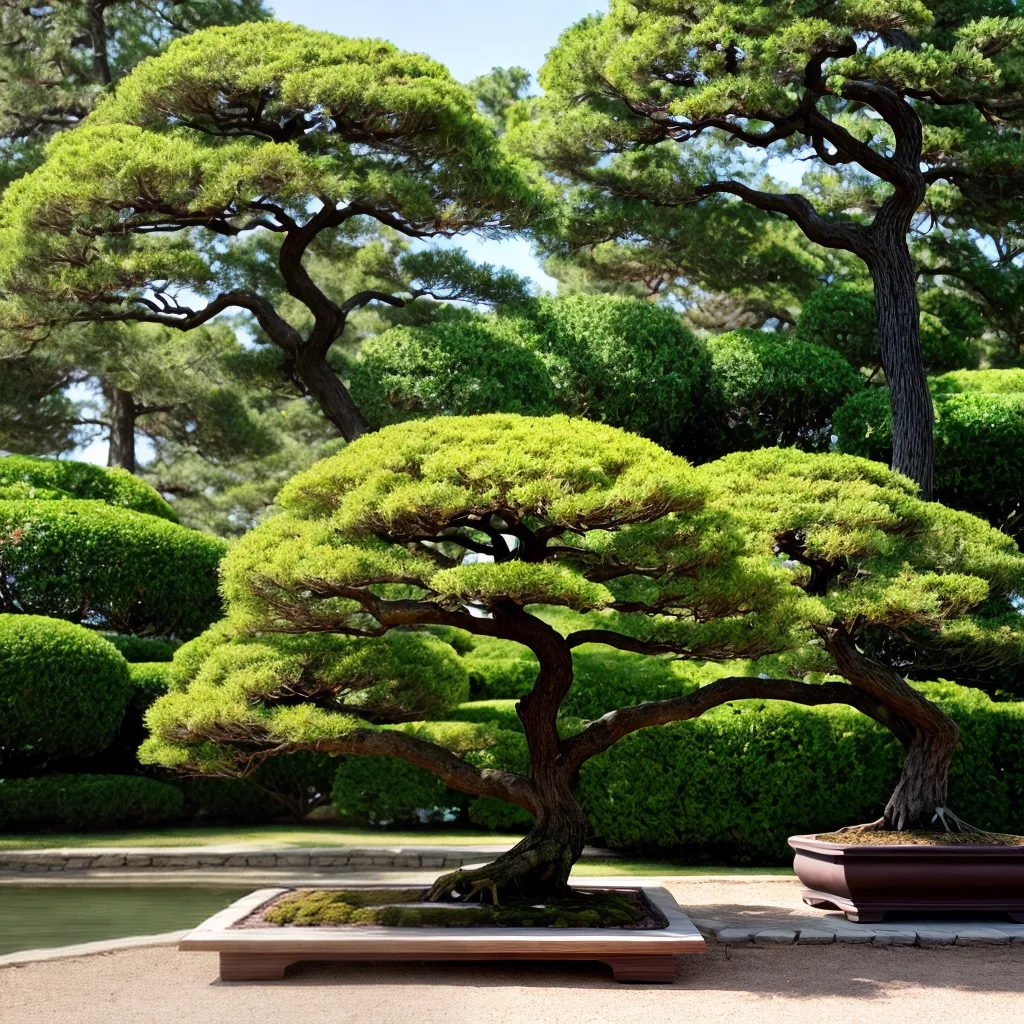 bonsai arvore pedestal arte natureza