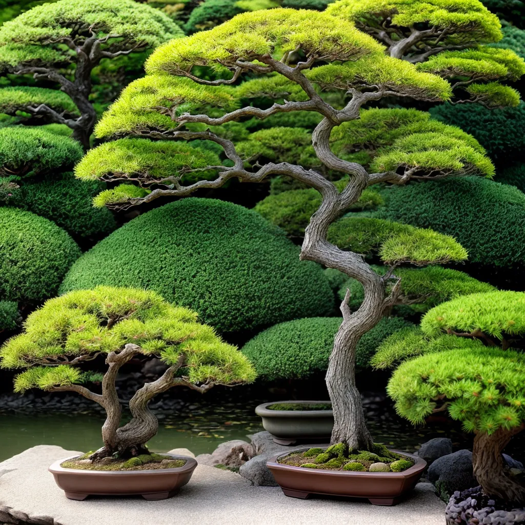 bonsai artesanal pedestal paisagem miniatura