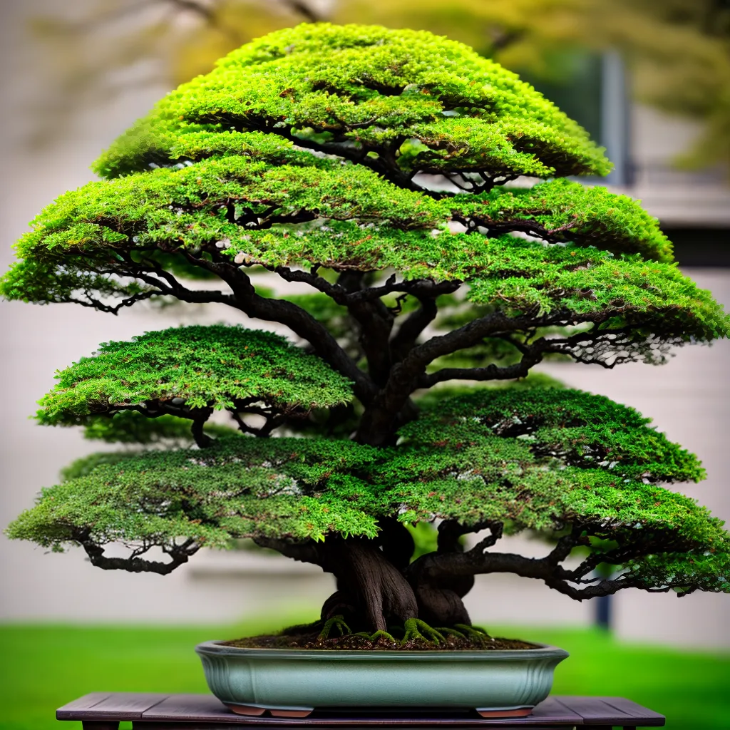 bonsai saudavel folhas verdes protecao