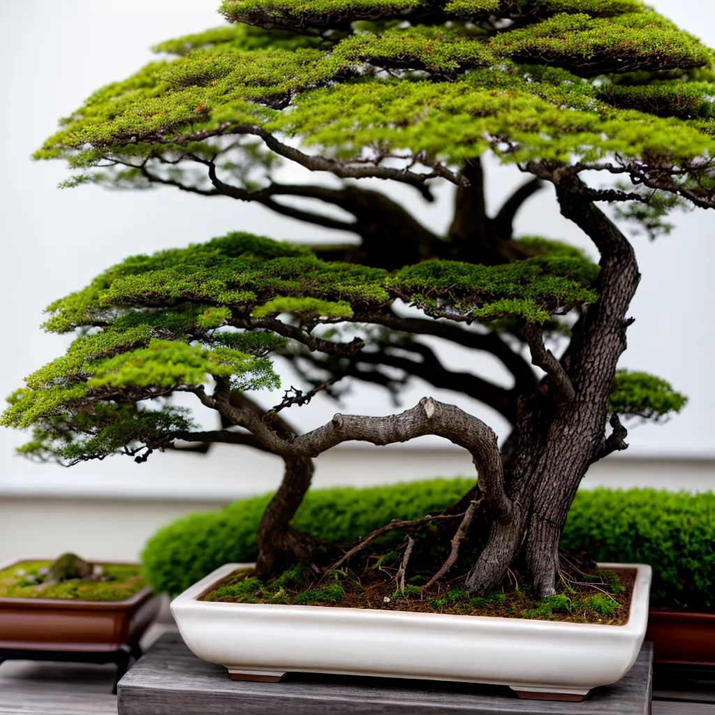 kusamono arranjo miniaturas bonsai