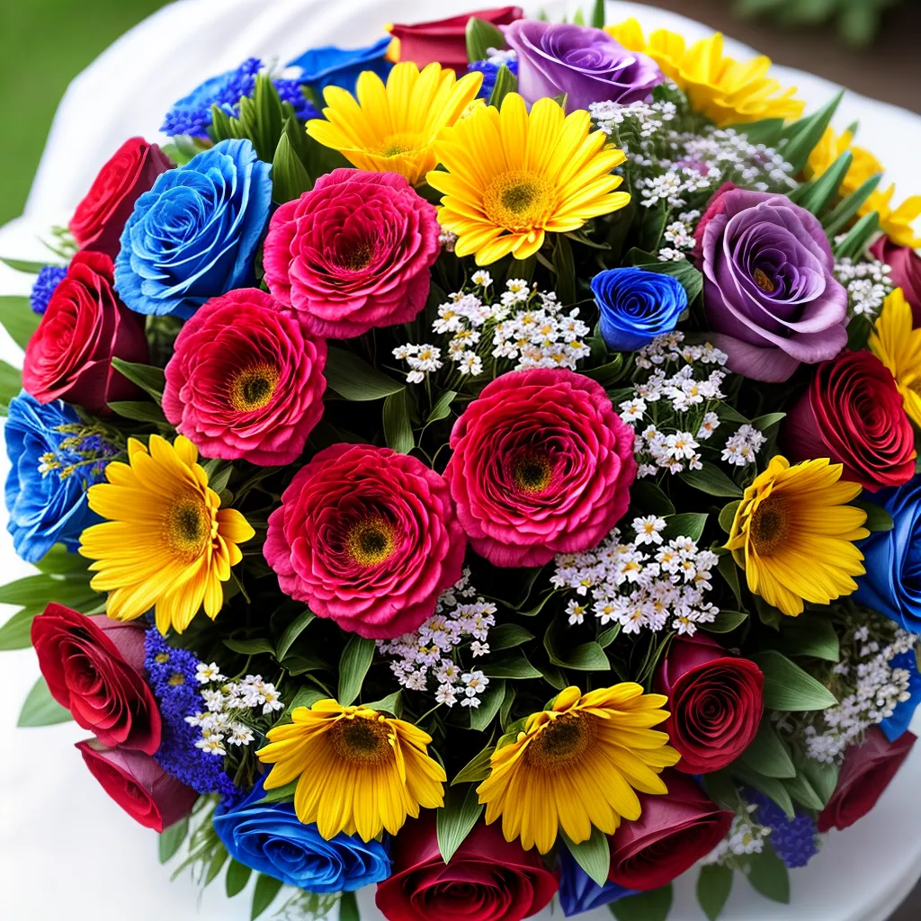 bouquet flores vibrantes alegria