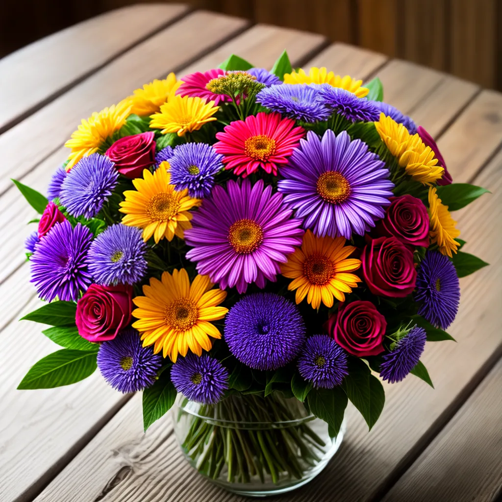 bouquet colorido flores magia