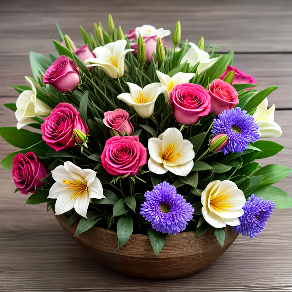 bouquet flores mesa madeira rustica