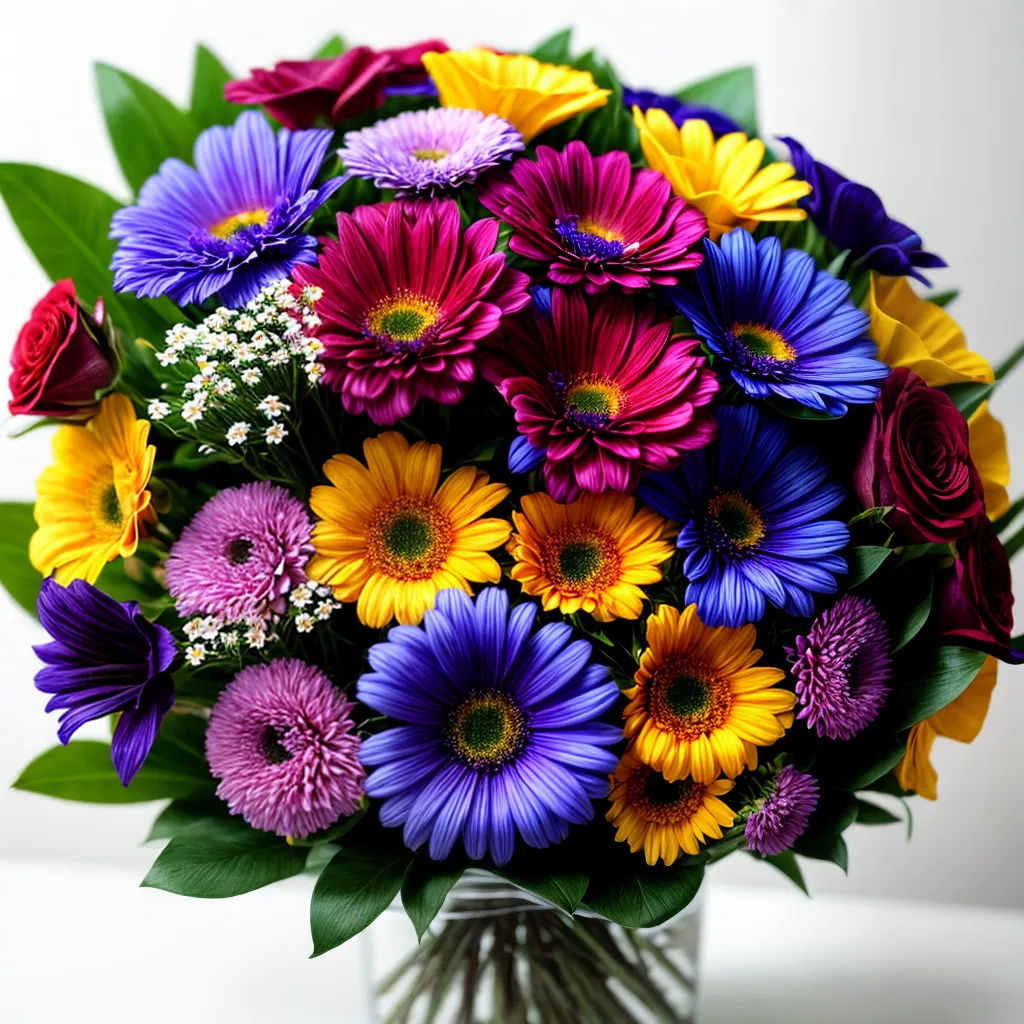 bouquet flores coloridas elegante 1