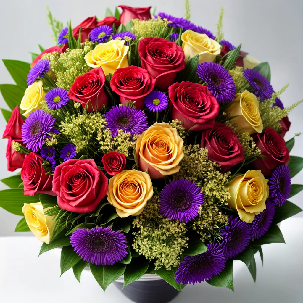 bouquet flores vibrante amor