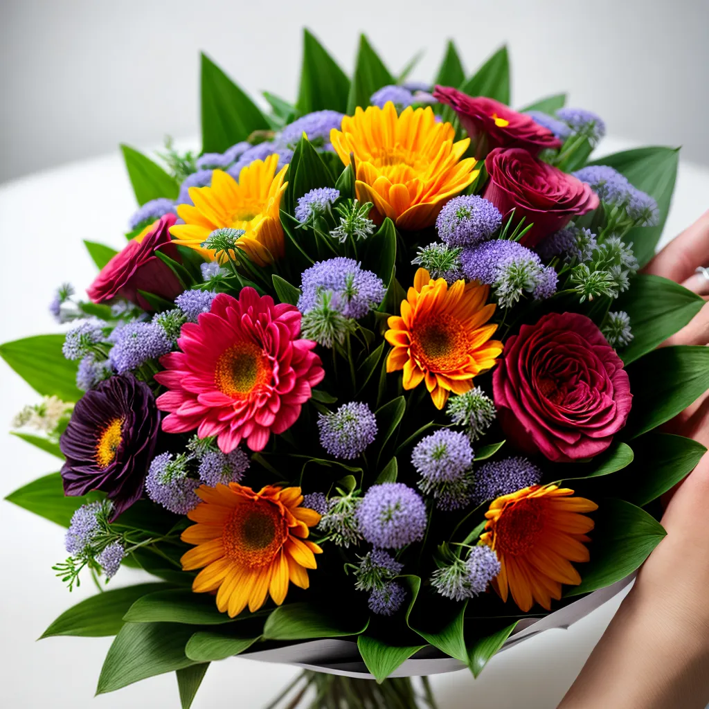 florista maos arranjo flores artesanal