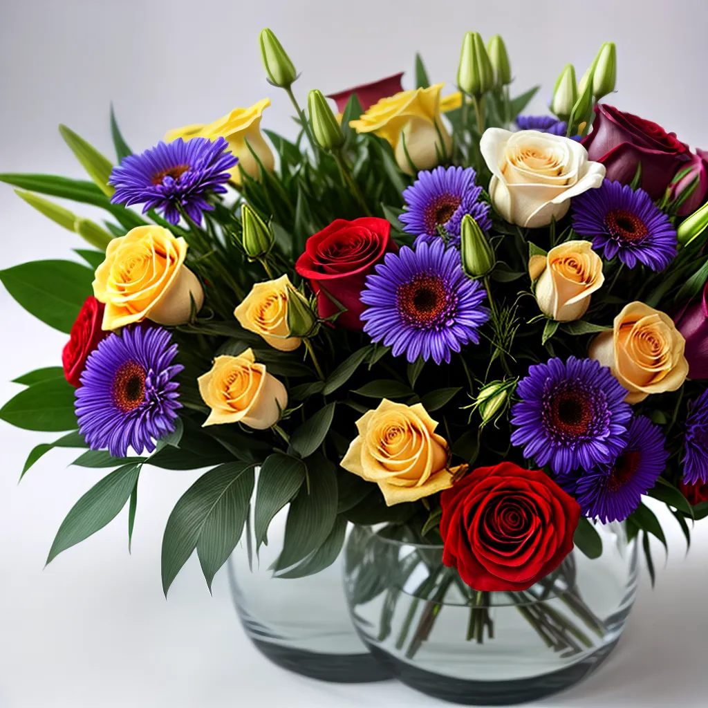 bouquet flores colorido elegante