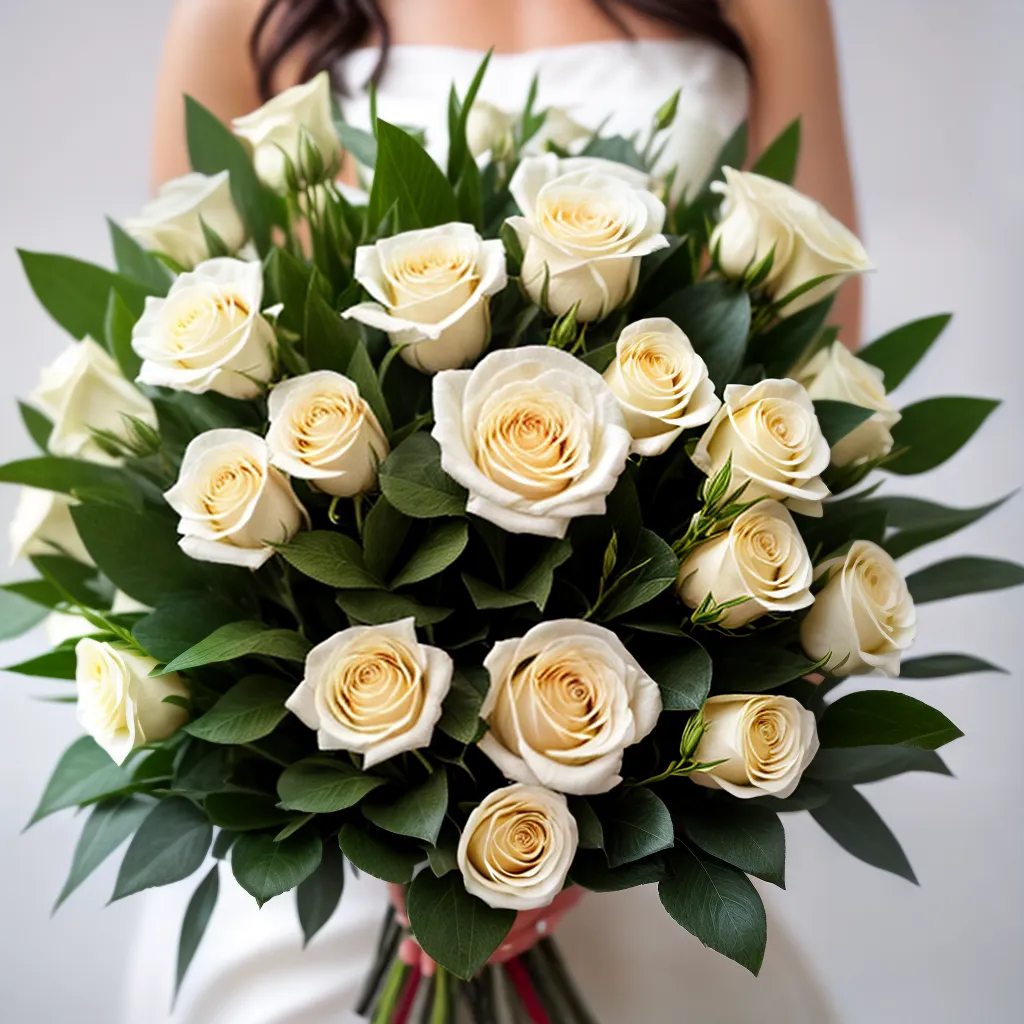 bouquet rosas brancas minimalista