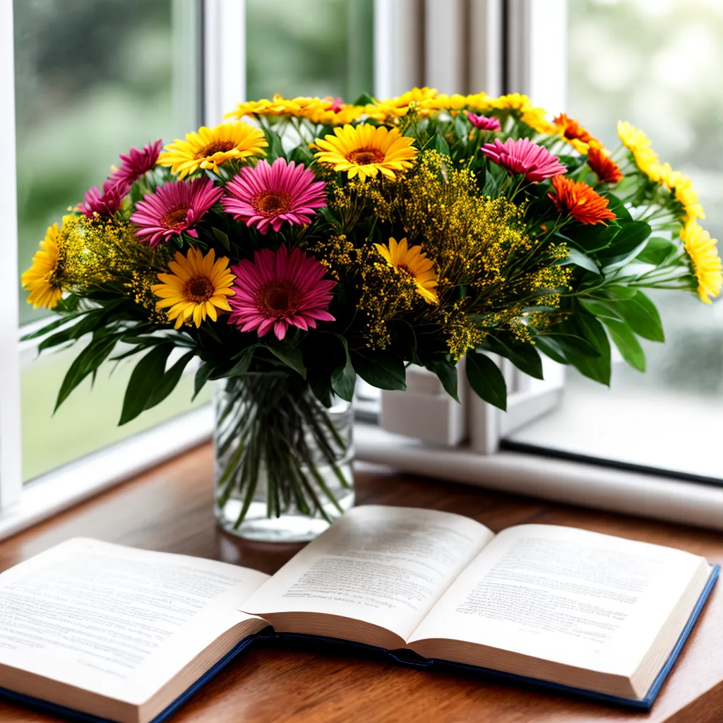 bouquet livro secagem luz sol