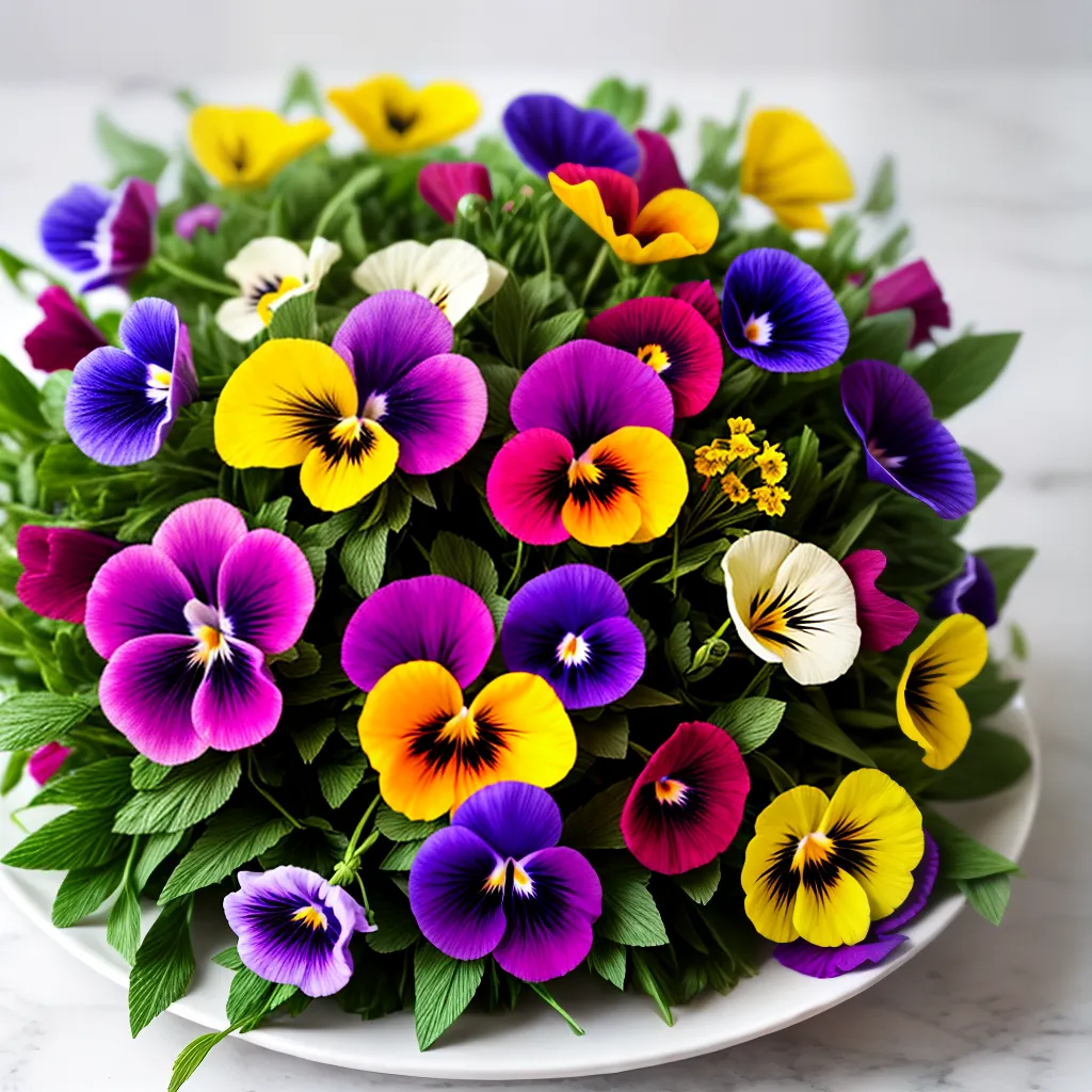 bouquet flores comestiveis sabor colorido