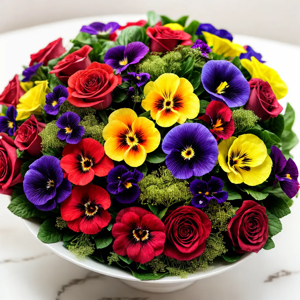 bouquet flores comestiveis saboroso