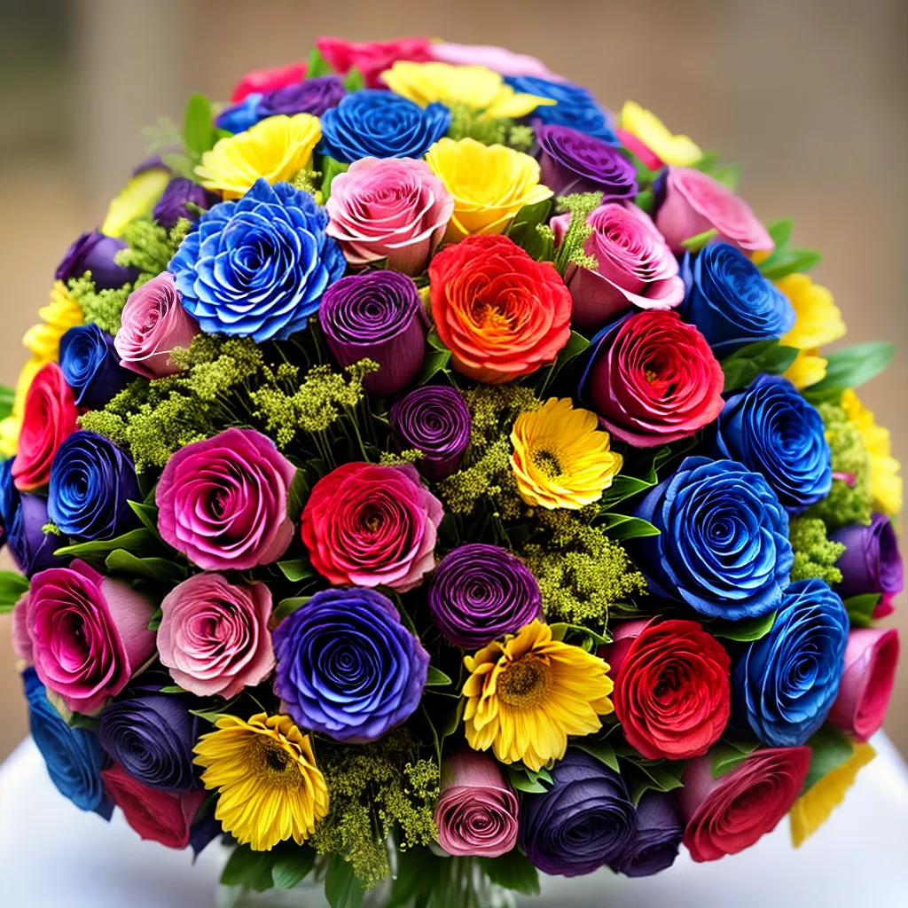 buque flores cores fitas charms