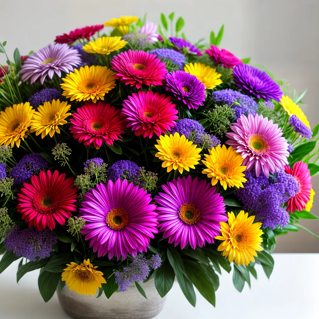 bouquet flores coloridas vaso ecologico