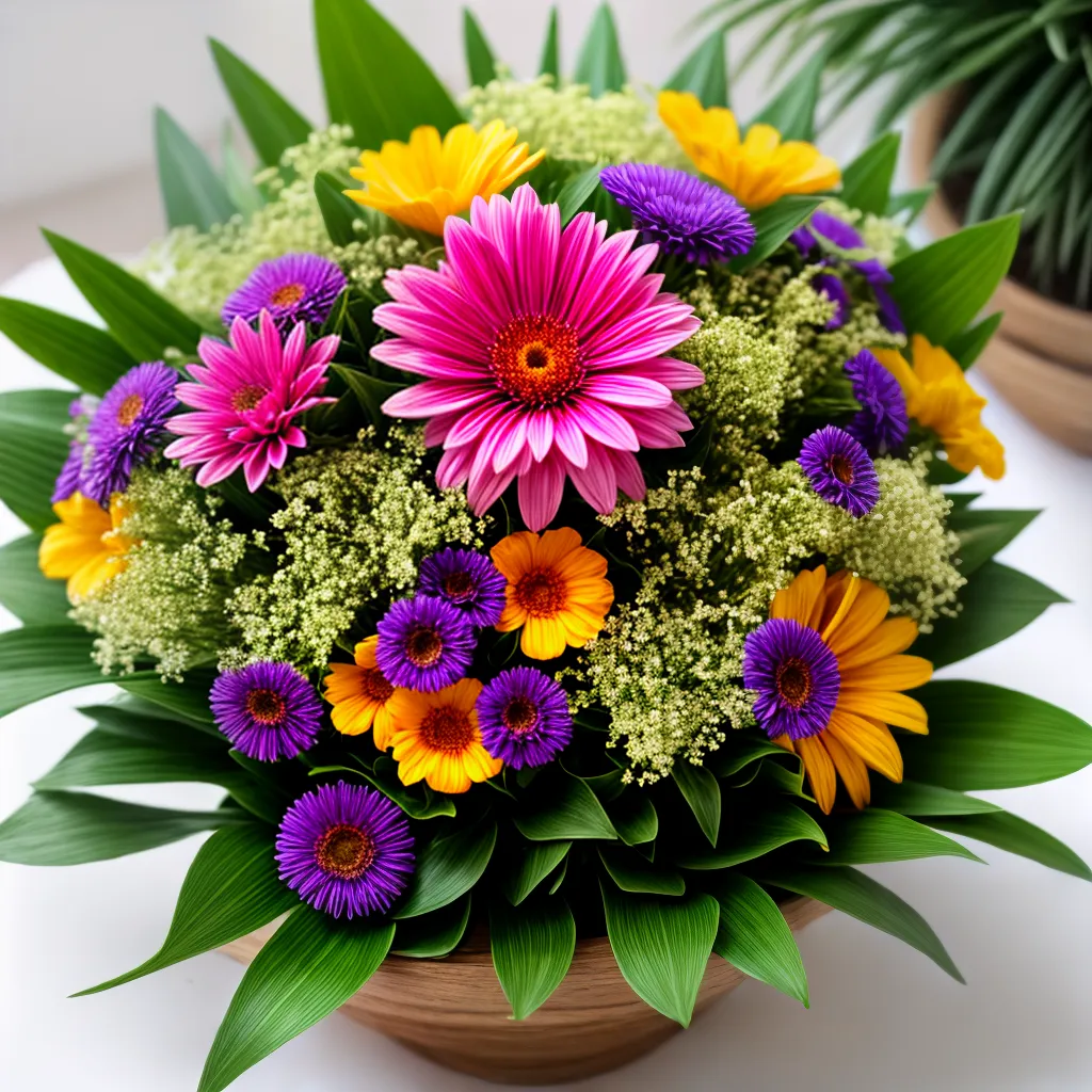 bouquet flores vibrantes natureza sustentavel